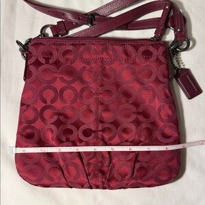 Coach Red Crossbody Bag with Signature Pattern